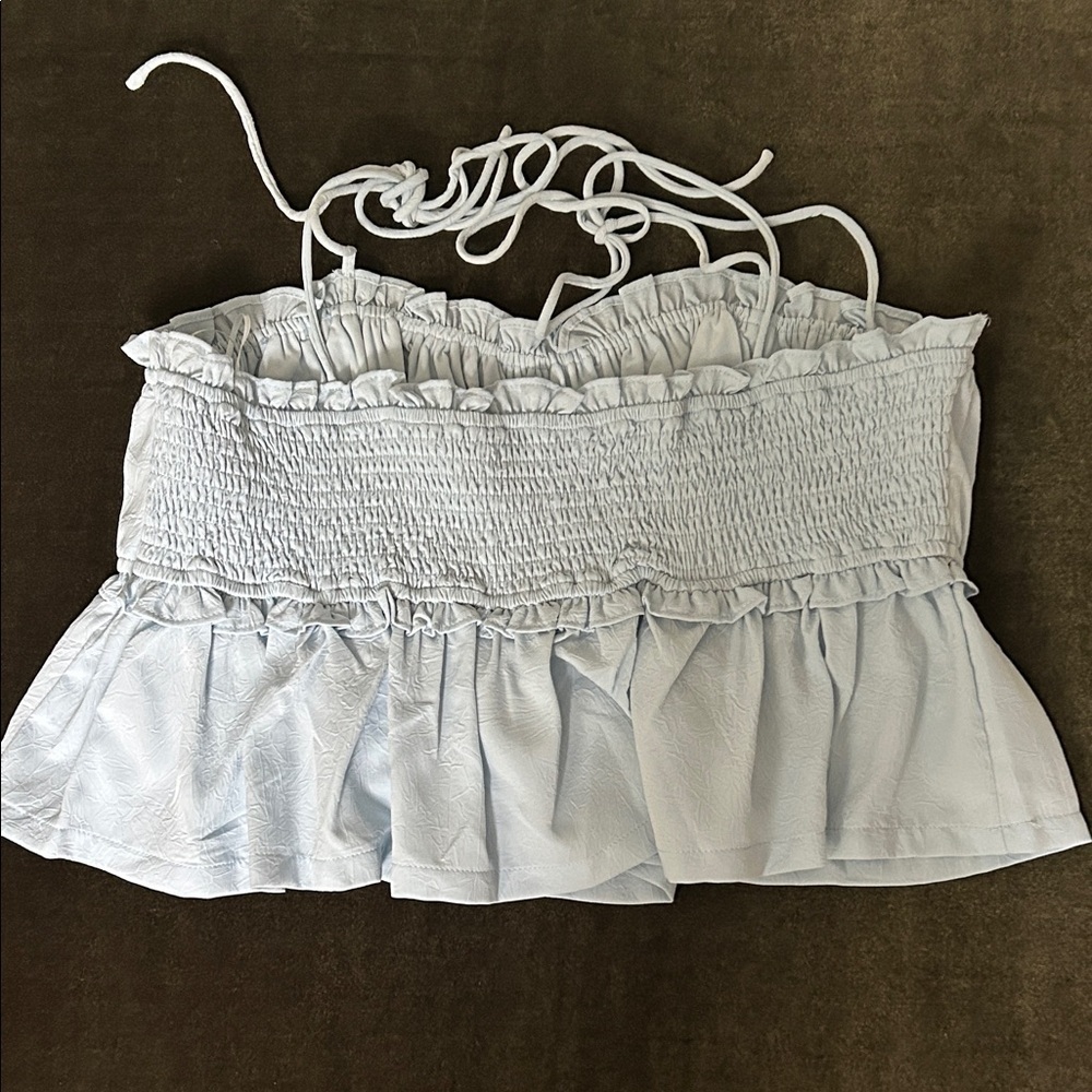 Altar'd State Light Blue Smocked Top - Picture 6 of 9